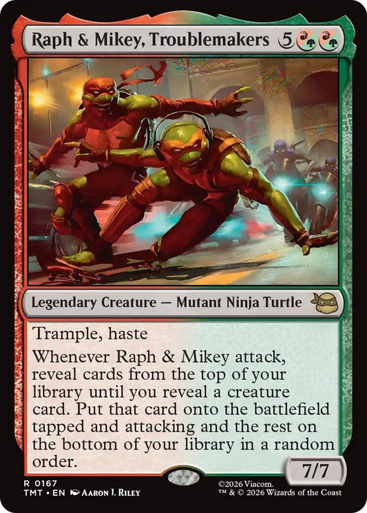 Image for Raph & Mikey, Troublemakers (167) (Teenage Mutant Ninja Turtles) - Magic: The Gathering