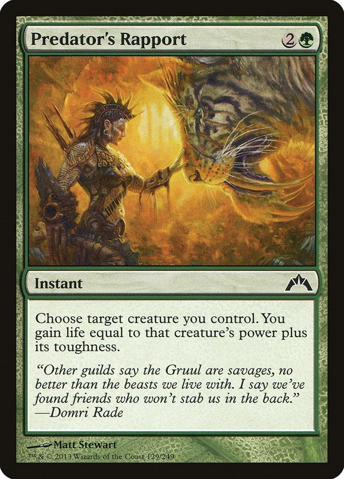 Image for Predator's Rapport (129) (Gatecrash) - Magic: The Gathering