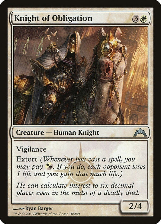 Image for Knight of Obligation (18) (Gatecrash) - Magic: The Gathering