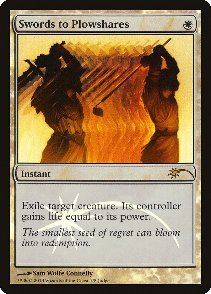 Image for Swords to Plowshares (1) (Judge Promos) - Magic: The Gathering
