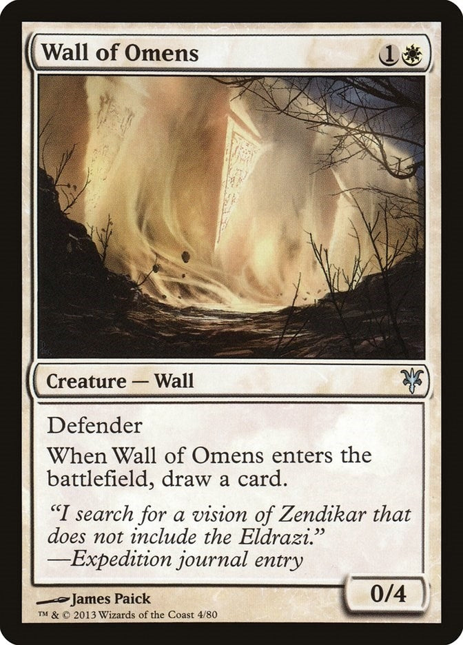 Image for Wall of Omens (4) (Duel Decks: Sorin vs. Tibalt) - Magic: The Gathering