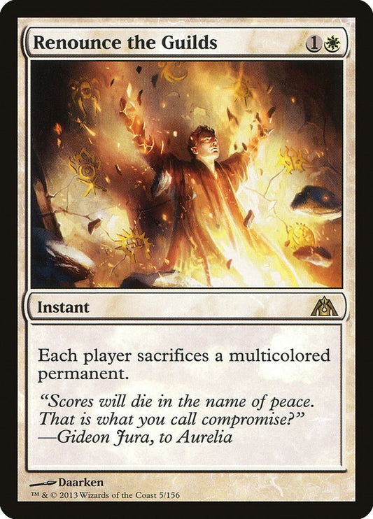 Image for Renounce the Guilds (5) (Dragon's Maze) - Magic: The Gathering