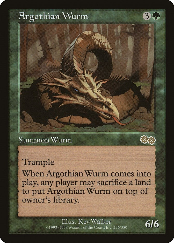 Image for Argothian Wurm (236) (Urza's Saga) - Magic: The Gathering