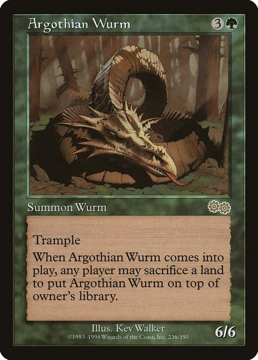 Image for Argothian Wurm (236) (Urza's Saga) - Magic: The Gathering