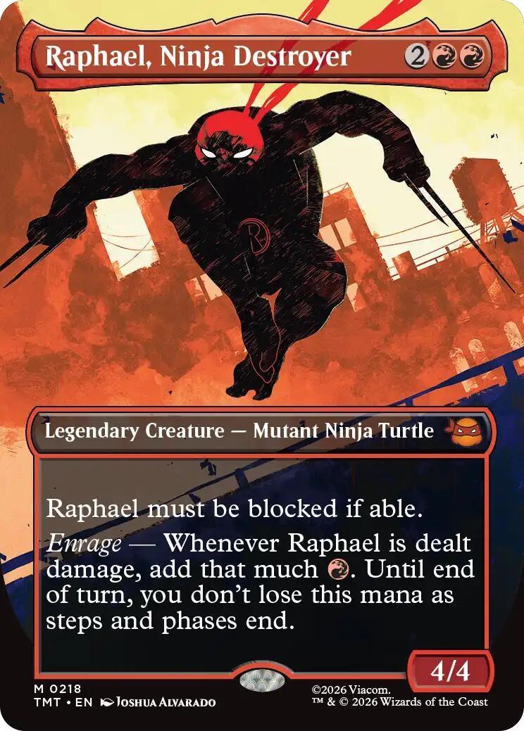 Image for Raphael, Ninja Destroyer (Borderless) (218) (Teenage Mutant Ninja Turtles) - Magic: The Gathering