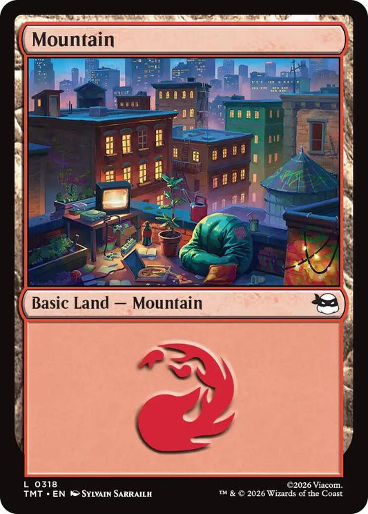 Image for Mountain (0318) (318) (Teenage Mutant Ninja Turtles) - Magic: The Gathering