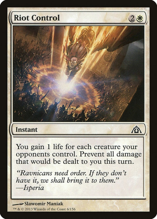 Image for Riot Control (6) (Dragon's Maze) - Magic: The Gathering