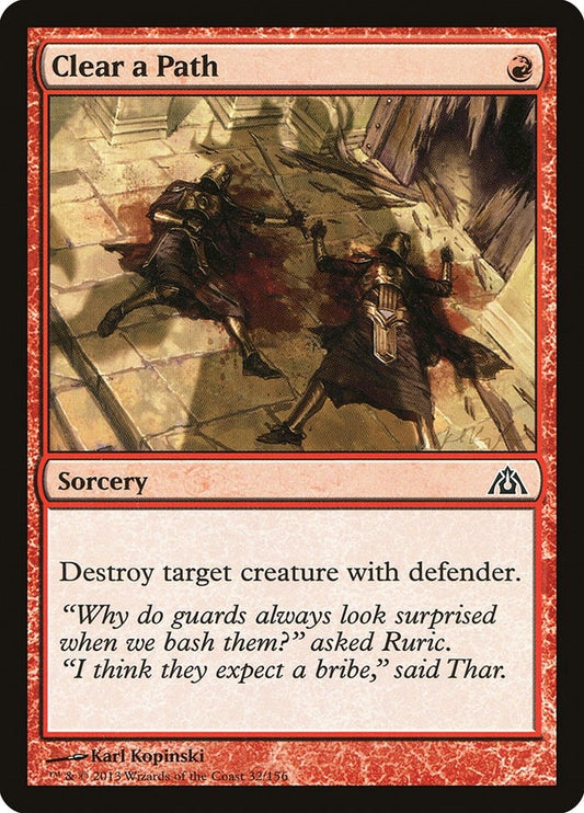Image for Clear a Path (32) (Dragon's Maze) - Magic: The Gathering
