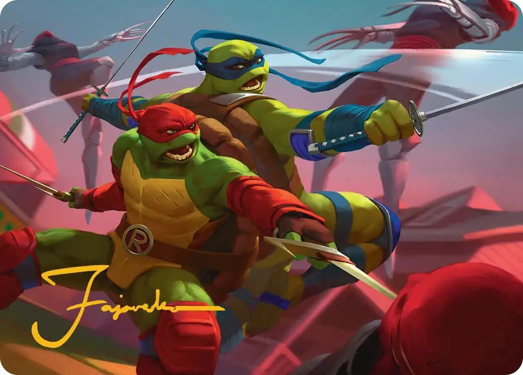 Image for Raph & Leo, Sibling Rivals Art Card (Gold-Stamped Signature) (16) (Teenage Mutant Ninja Turtles) - Magic: The Gathering