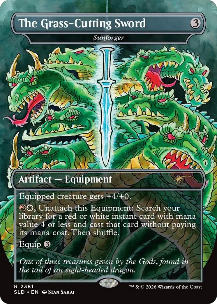 Image for The Grass-Cutting Sword - Sunforger (2381) (Secret Lair Drop Series) - Magic: The Gathering