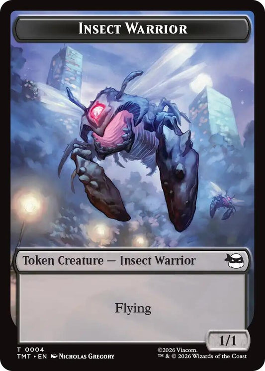Image for Insect Warrior // Food Double-Sided Token (4 // 8) (Teenage Mutant Ninja Turtles) - Magic: The Gathering