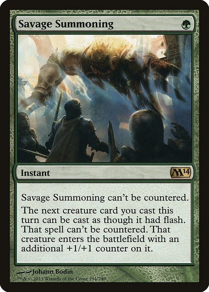 Image for Savage Summoning (194) (Magic 2014 (M14)) - Magic: The Gathering