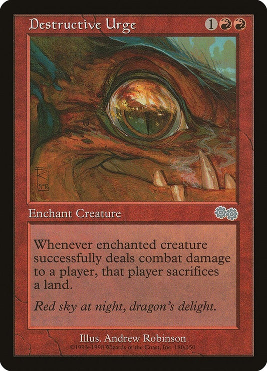 Image for Destructive Urge (180) (Urza's Saga) - Magic: The Gathering