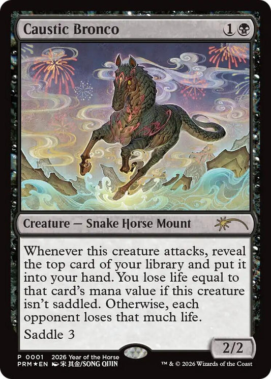 Image for Caustic Bronco (Year of the Horse 2026) (1) (Standard Showdown Promos) - Magic: The Gathering