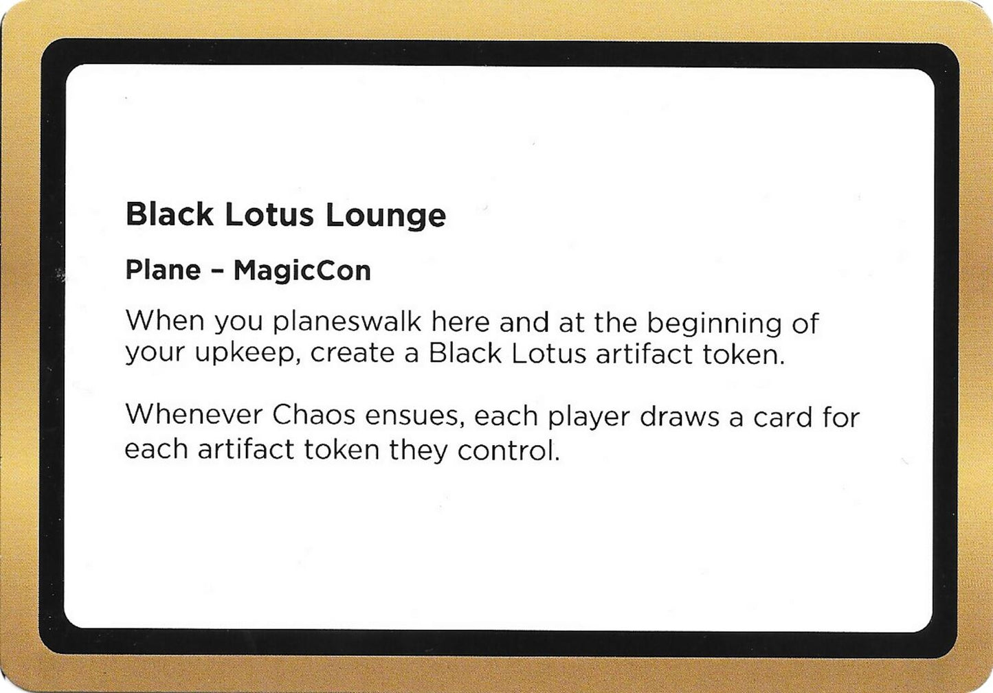 Image for Black Lotus Lounge (Black Lotus Unknown Planechase) (Oversize Cards) - Magic: The Gathering