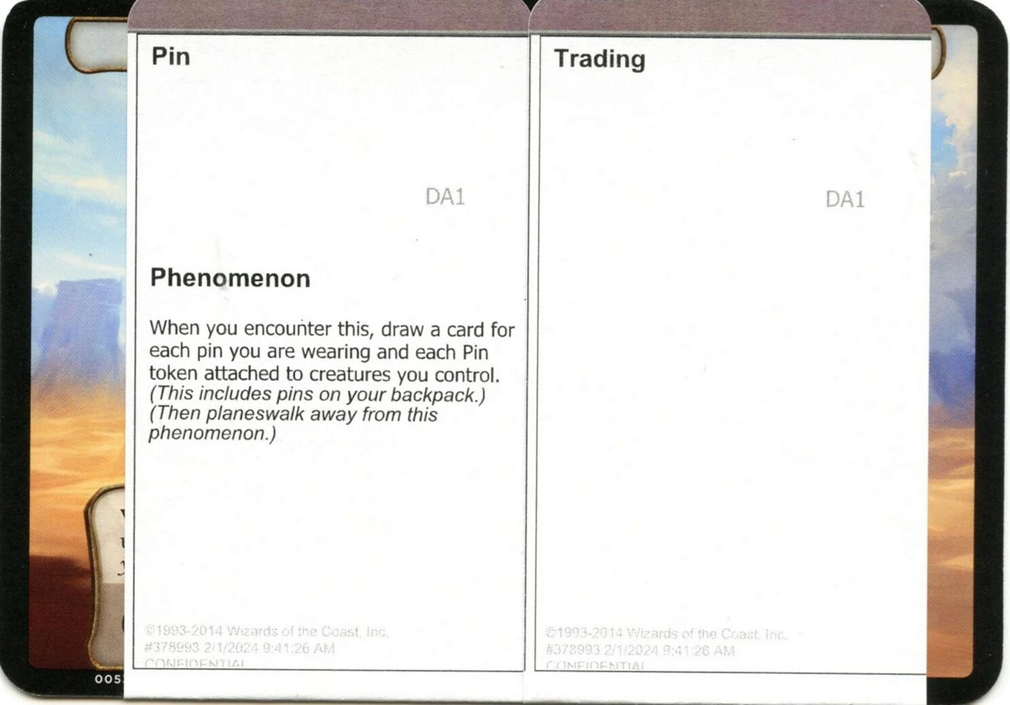 Image for Pin Trading (Black Lotus Unknown Planechase) (Oversize Cards) - Magic: The Gathering