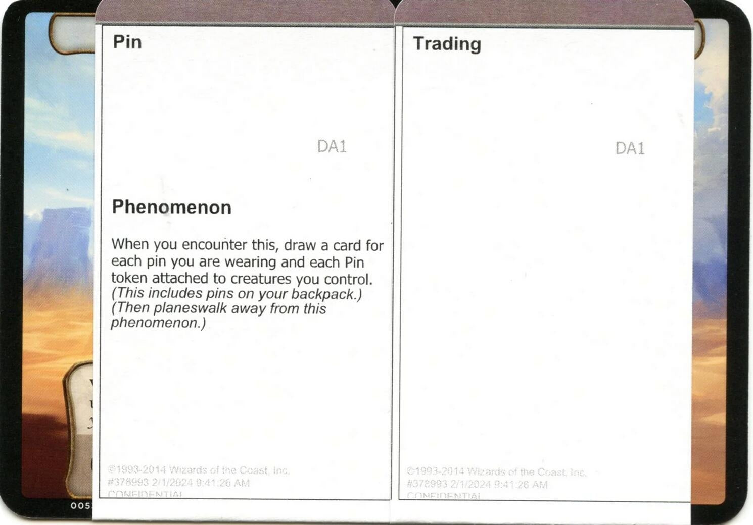 Image for Pin Trading (Black Lotus Unknown Planechase) (Oversize Cards) - Magic: The Gathering