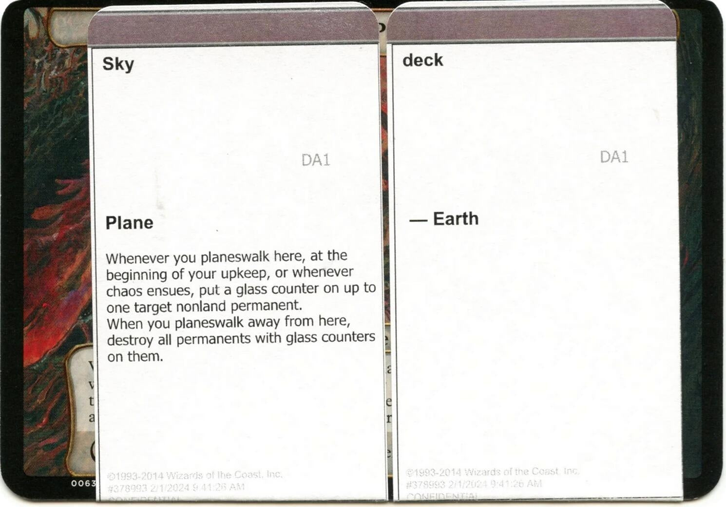 Image for Sky Deck (Black Lotus Unknown Planechase) (Oversize Cards) - Magic: The Gathering