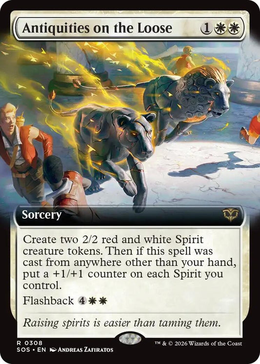 Image for Antiquities on the Loose (Extended Art) (308) (Secrets of Strixhaven) - Magic: The Gathering