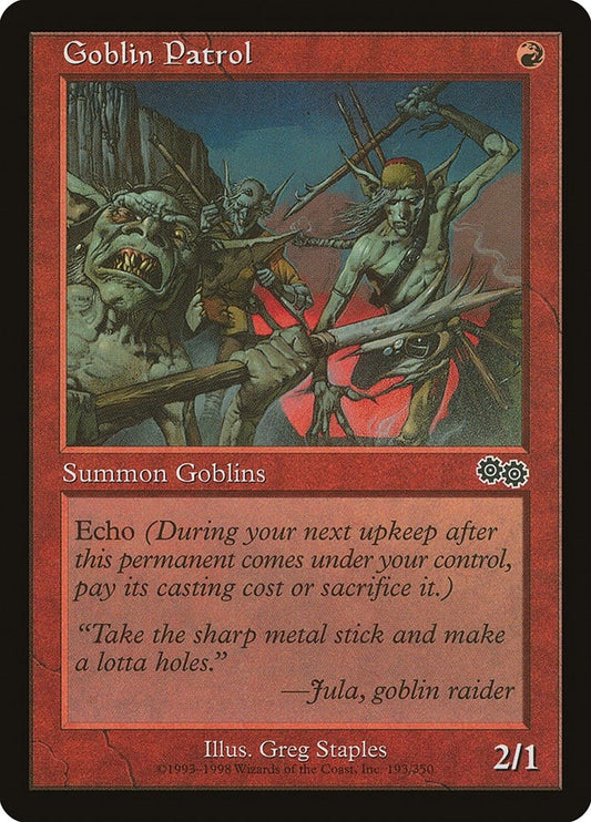 Image for Goblin Patrol (193) (Urza's Saga) - Magic: The Gathering