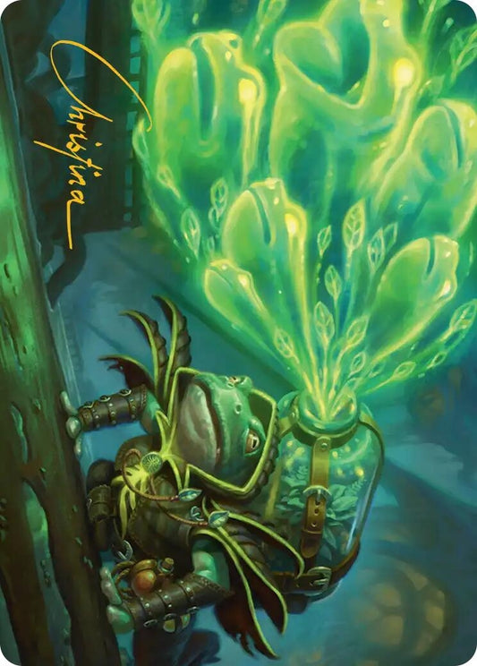 Image for Burrog Barrage Art Card (Gold-Stamped Signature) (15) (Secrets of Strixhaven) - Magic: The Gathering