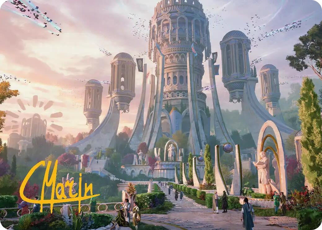 Image for Command Tower Art Card (Gold-Stamped Signature) (39) (Secrets of Strixhaven) - Magic: The Gathering