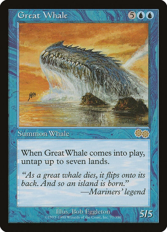 Image for Great Whale (77) (Urza's Saga) - Magic: The Gathering