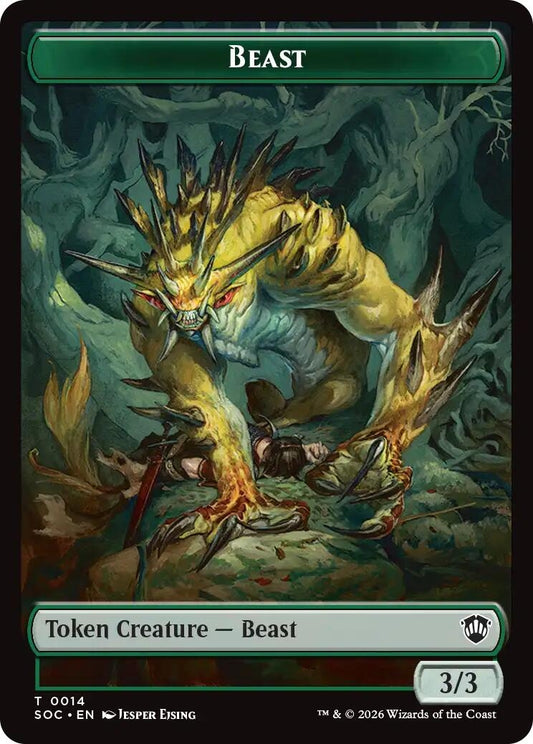Image for Beast // Fractal (0004) Double-Sided Token (14 // 4) (Secrets of Strixhaven) - Magic: The Gathering