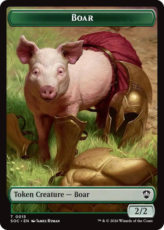 Image for Boar // Frog Lizard Double-Sided Token (15 // 16) (Secrets of Strixhaven) - Magic: The Gathering