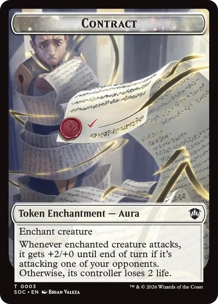 Image for Contract // Pegasus Double-Sided Token (3 // 5) (Secrets of Strixhaven) - Magic: The Gathering