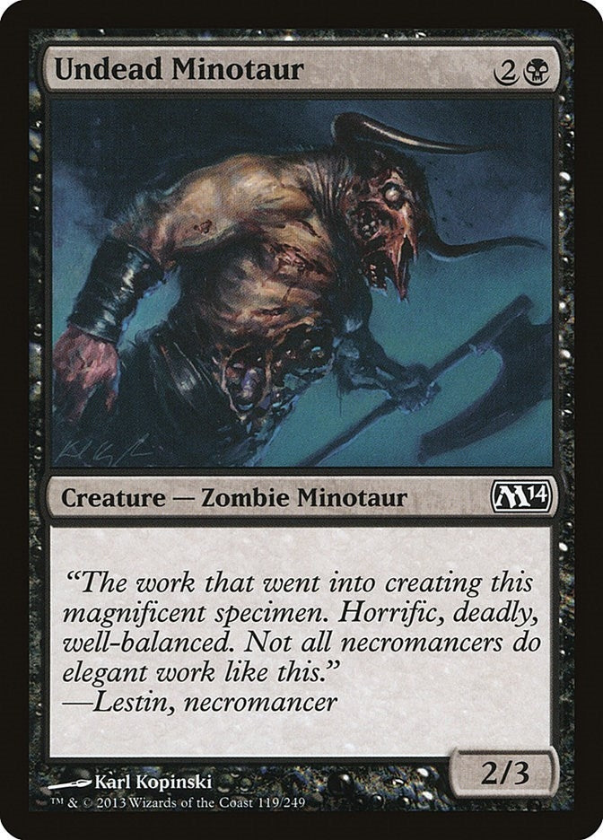 Image for Undead Minotaur (119) (Magic 2014 (M14)) - Magic: The Gathering