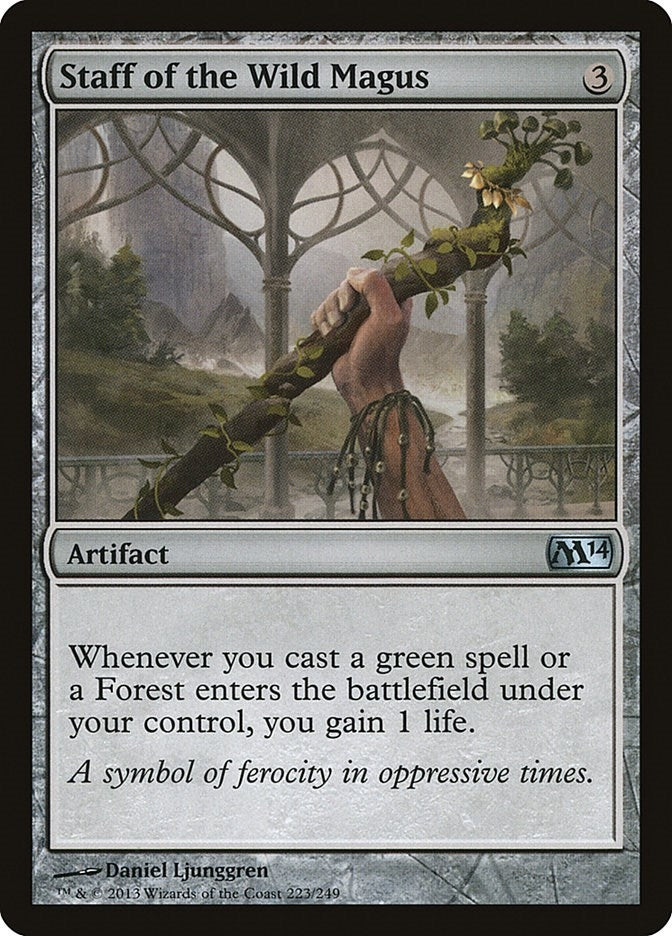 Image for Staff of the Wild Magus (223) (Magic 2014 (M14)) - Magic: The Gathering