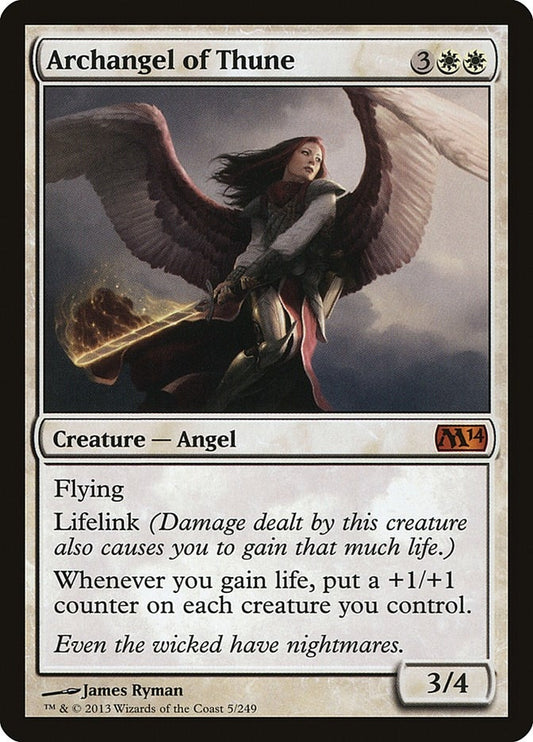 Image for Archangel of Thune (5) (Magic 2014 (M14)) - Magic: The Gathering