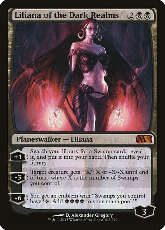 Image for Liliana of the Dark Realms (102) (Magic 2014 (M14)) - Magic: The Gathering