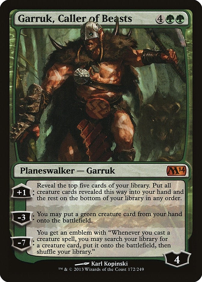 Image for Garruk, Caller of Beasts (172) (Magic 2014 (M14)) - Magic: The Gathering