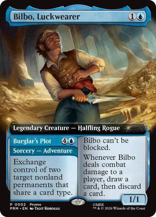 Image for Bilbo, Luckwearer (Extended Art) (2) (Promo Pack: The Hobbit) - Magic: The Gathering