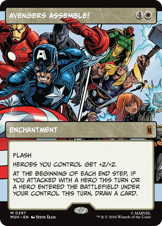 Image for Avengers Assemble! (Borderless) (0297) (297) (Marvel Super Heroes) - Magic: The Gathering