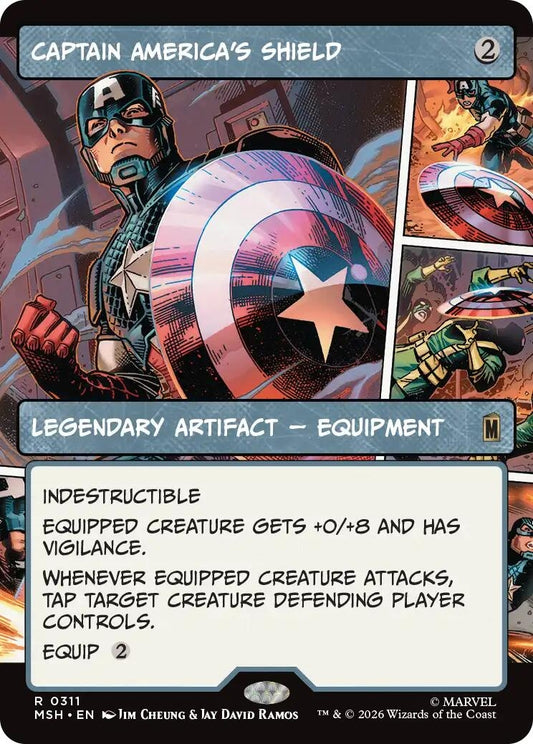 Image for Captain America's Shield (Borderless) (0311) (311) (Marvel Super Heroes) - Magic: The Gathering