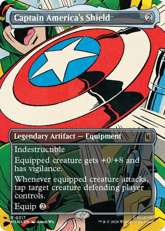 Image for Captain America's Shield (Borderless) (0317) (317) (Marvel Super Heroes) - Magic: The Gathering