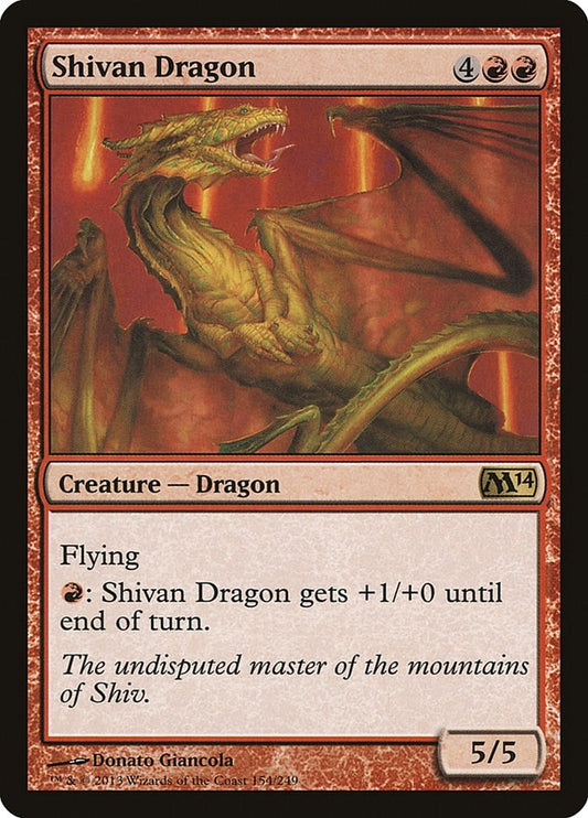 Image for Shivan Dragon (154) (Magic 2014 (M14)) - Magic: The Gathering