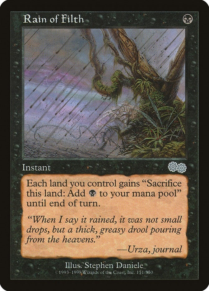 Image for Rain of Filth (151) (Urza's Saga) - Magic: The Gathering