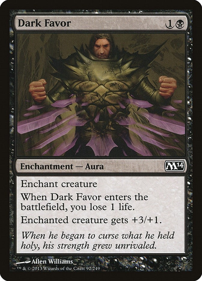 Image for Dark Favor (92) (Magic 2014 (M14)) - Magic: The Gathering