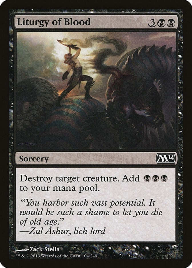 Image for Liturgy of Blood (104) (Magic 2014 (M14)) - Magic: The Gathering