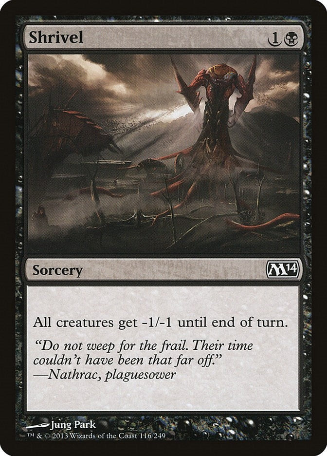 Image for Shrivel (116) (Magic 2014 (M14)) - Magic: The Gathering