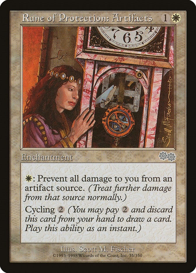 Image for Rune of Protection: Artifacts (35) (Urza's Saga) - Magic: The Gathering