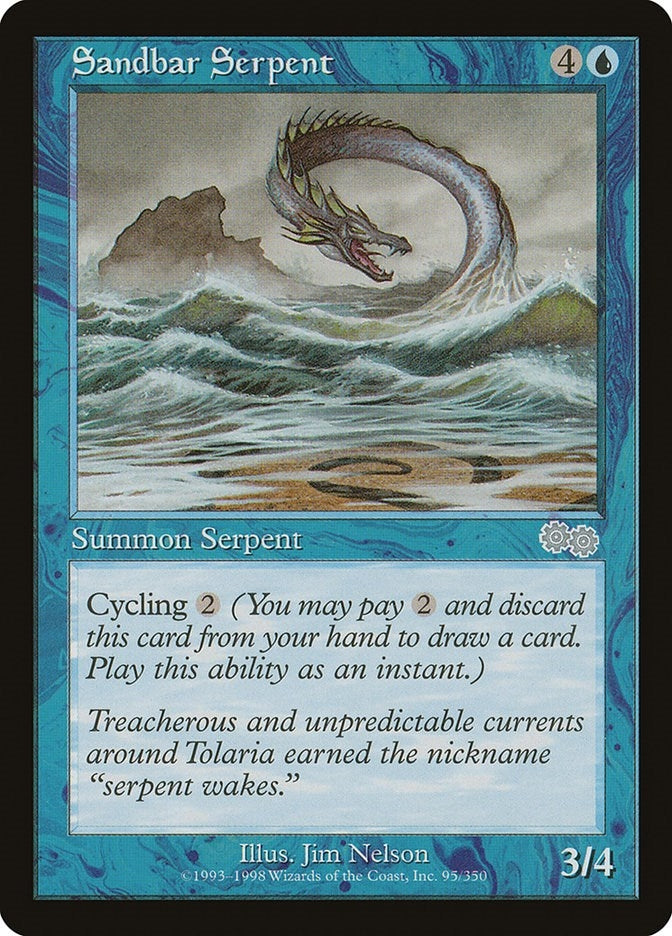 Image for Sandbar Serpent (95) (Urza's Saga) - Magic: The Gathering