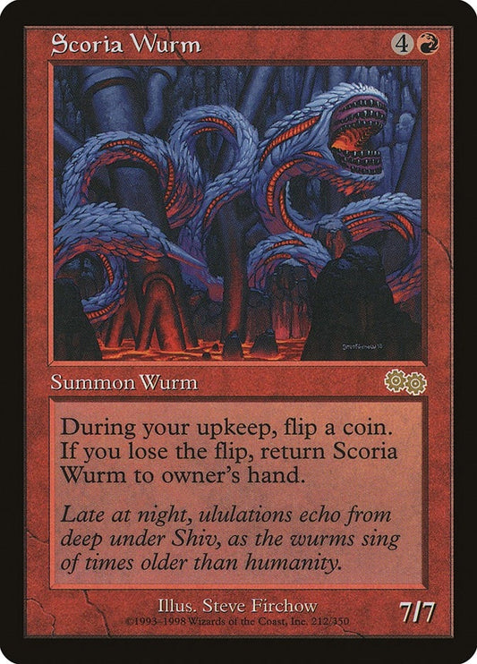 Image for Scoria Wurm (212) (Urza's Saga) - Magic: The Gathering