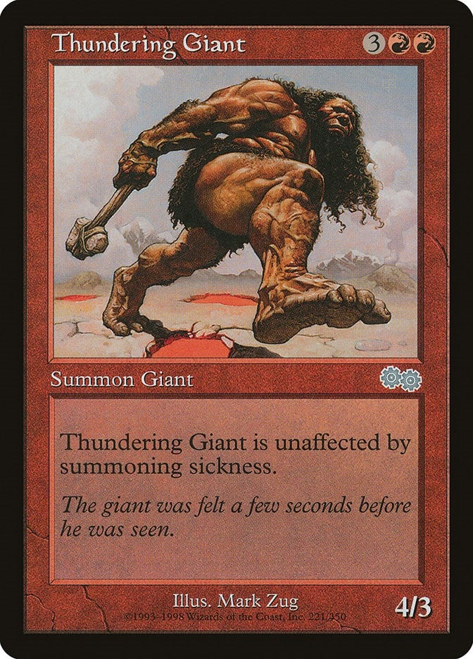 Image for Thundering Giant (221) (Urza's Saga) - Magic: The Gathering