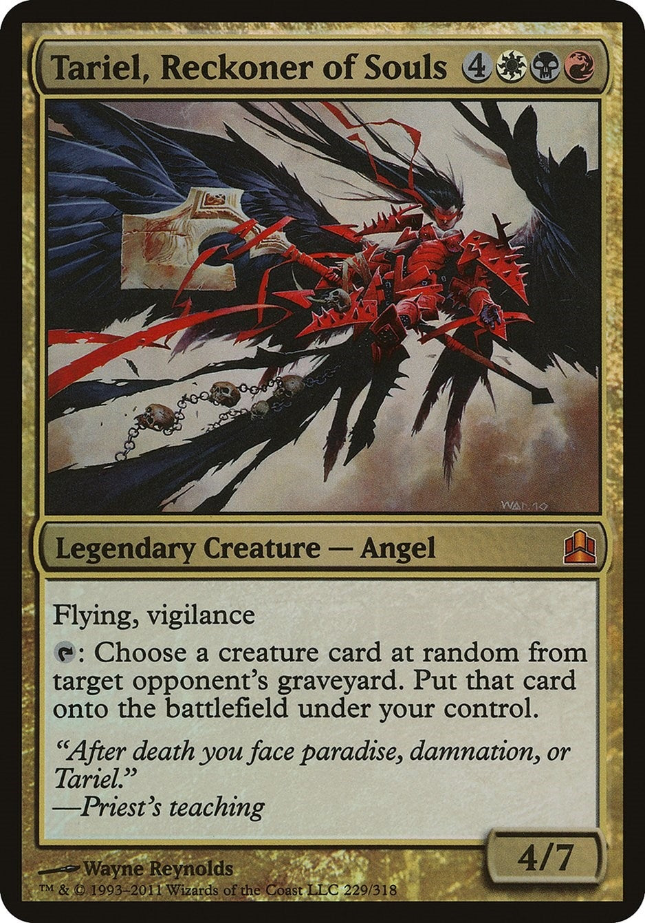 Image for Tariel, Reckoner of Souls (Commander) (229) (Oversize Cards) - Magic: The Gathering
