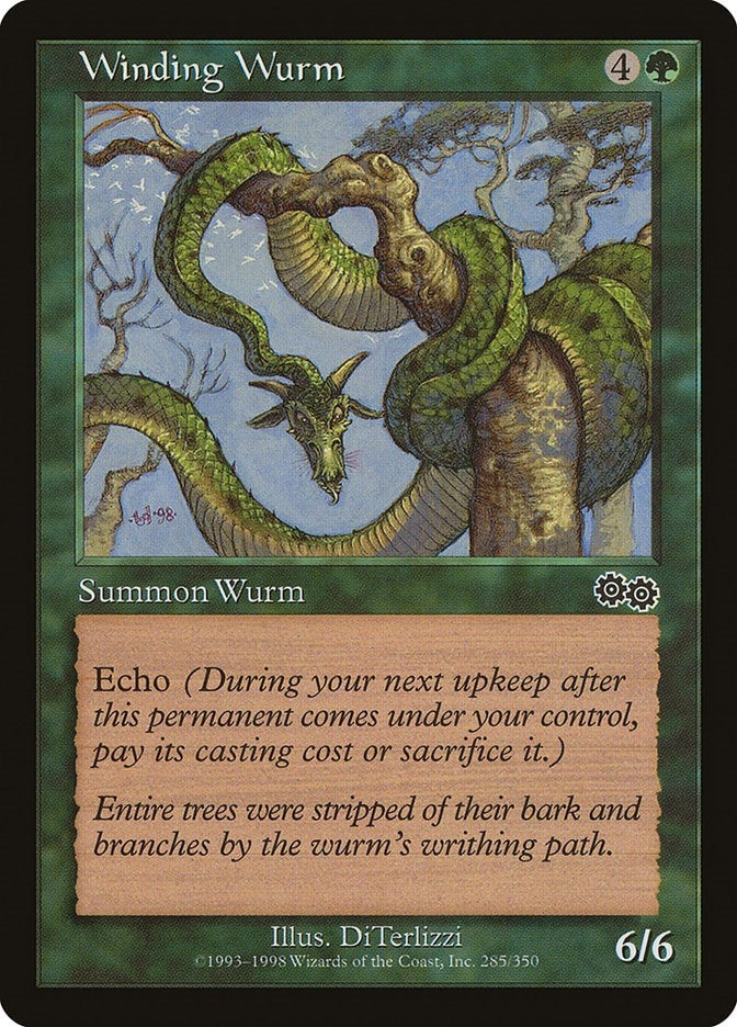 Image for Winding Wurm (285) (Urza's Saga) - Magic: The Gathering
